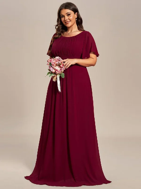 plus-size-simple-chiffon-pleated-a-line-round-neckline-bridesmaid-dress-es01840