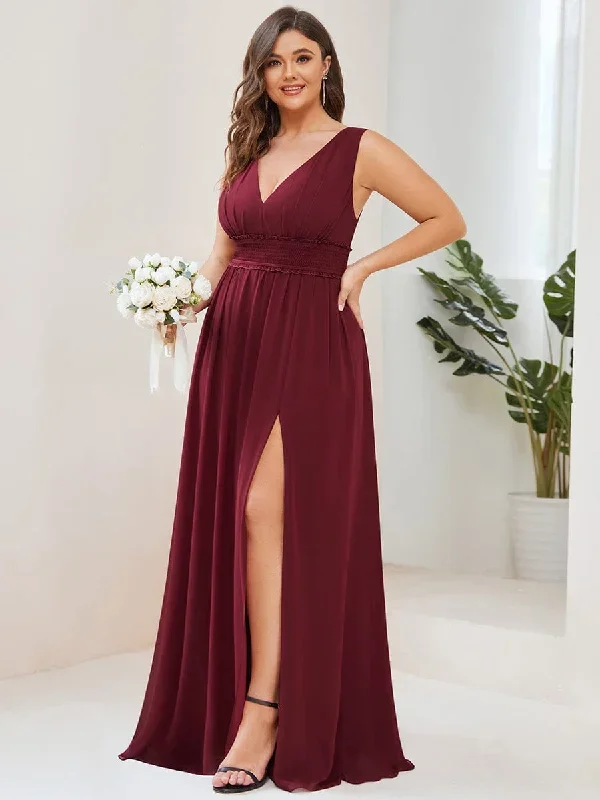 plus-size-v-neck-sleeveless-pleated-chiffon-evening-dress-es01405