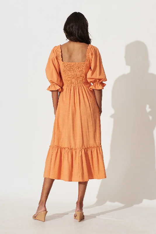 pride-midi-dress-in-tangerine-cotton-blend