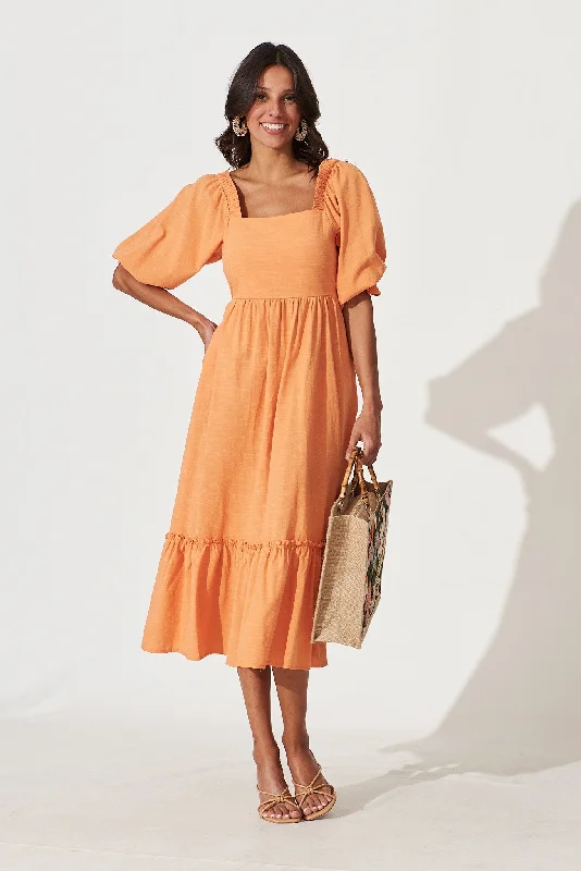 pride-midi-dress-in-tangerine-cotton-blend