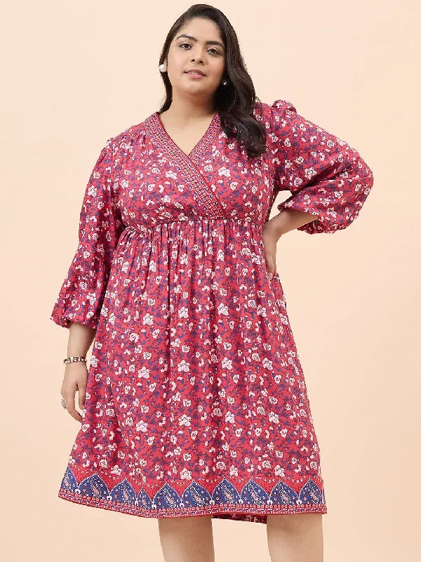 red-floral-border-print-wrap-midi-dress-fp-28