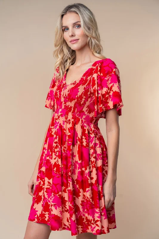 red-leaf-print-smocked-v-neck-maternity-dress