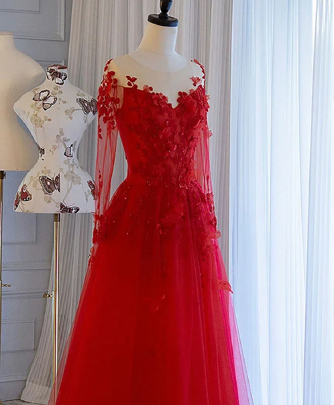 red-tulle-lace-off-shoulder-long-prom-dress-red-lace-evening-dress