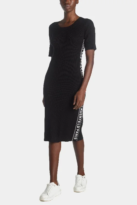 Rib Sweater Midi Dress