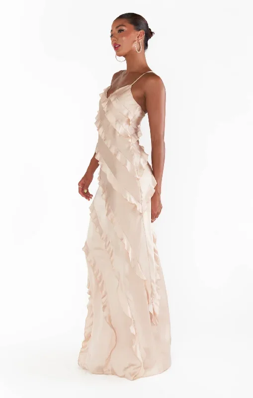 romance-ruffle-dress-champagne-luxe-satin