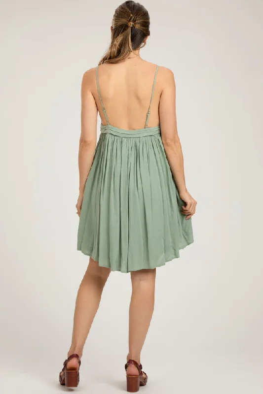 sage-sleeveless-deep-v-neck-maternity-dress