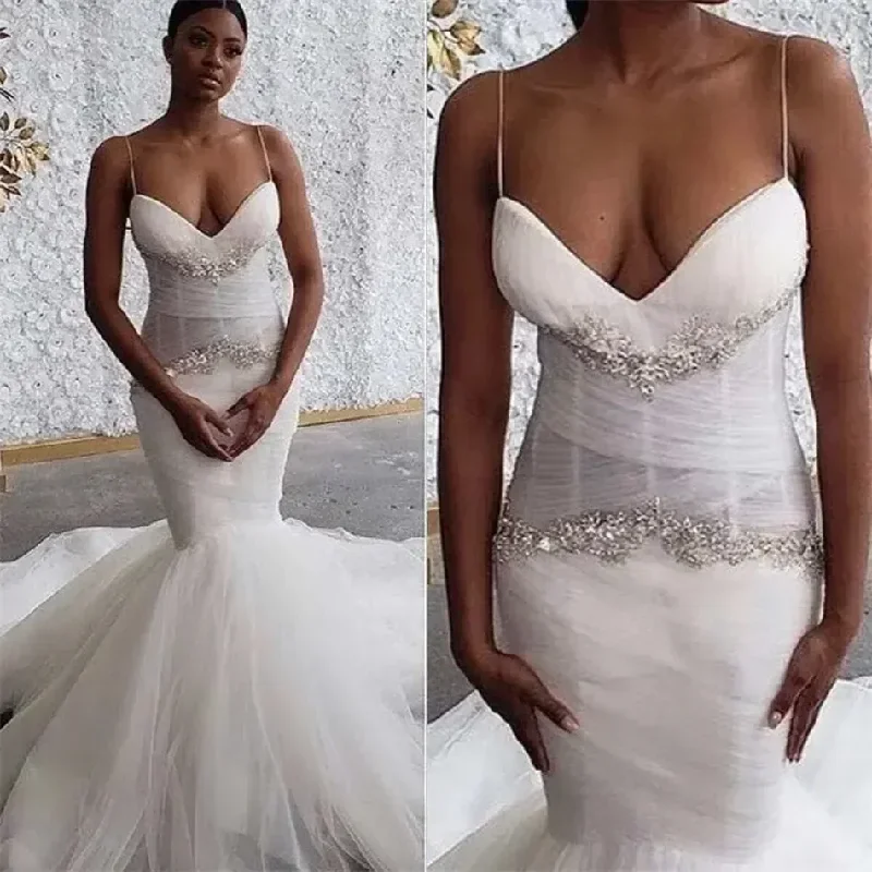 sexy-spaghetti-straps-mermaid-wedding-dresses-for-women-ruched-tulle-beaded-luxury-bridal-gowns-vestidos-de-novia-2024-custom