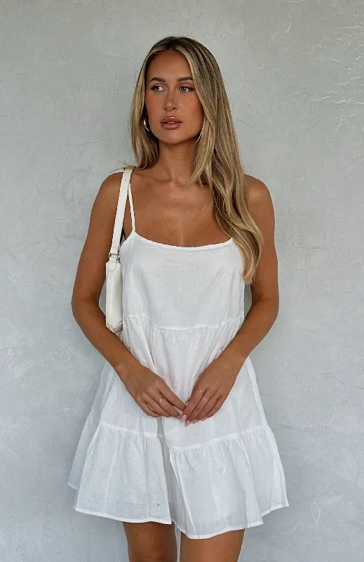 She's The Boss Mini Dress White