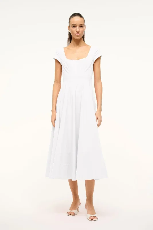 SHORT SLEEVE WELLS DRESS | WHITE