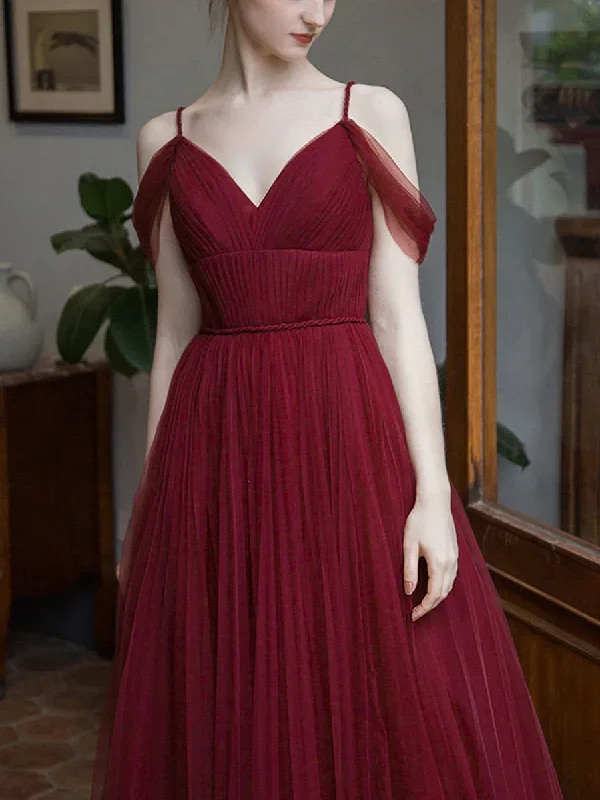 simple-burgundy-v-neck-tulle-long-prom-dress-burgundy-bridesmaid-dress