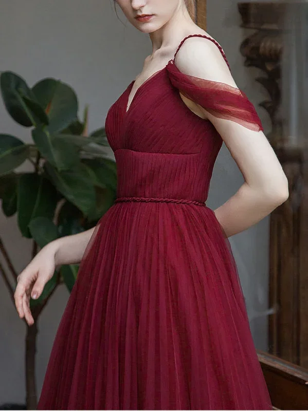 simple-burgundy-v-neck-tulle-long-prom-dress-burgundy-bridesmaid-dress