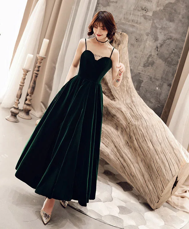 Simple Green Short Prom Dress, Green Bridesmaid Dress