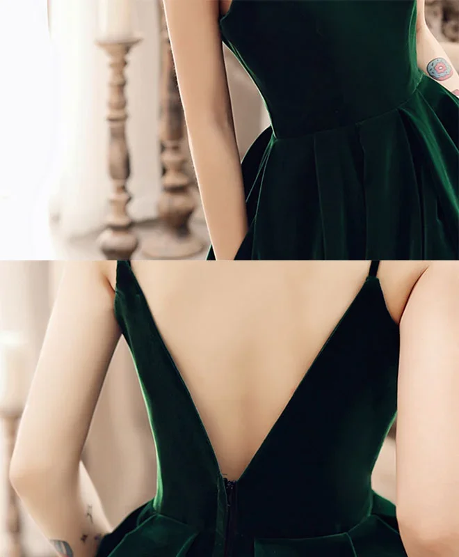 simple-green-short-prom-dress-green-bridesmaid-dress