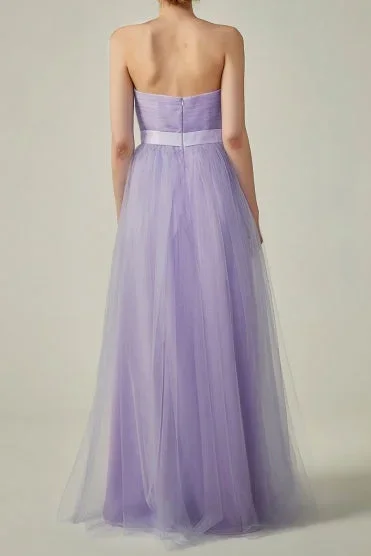 simple-lavender-strapless-tulle-mismatch-bridesmaid-dress