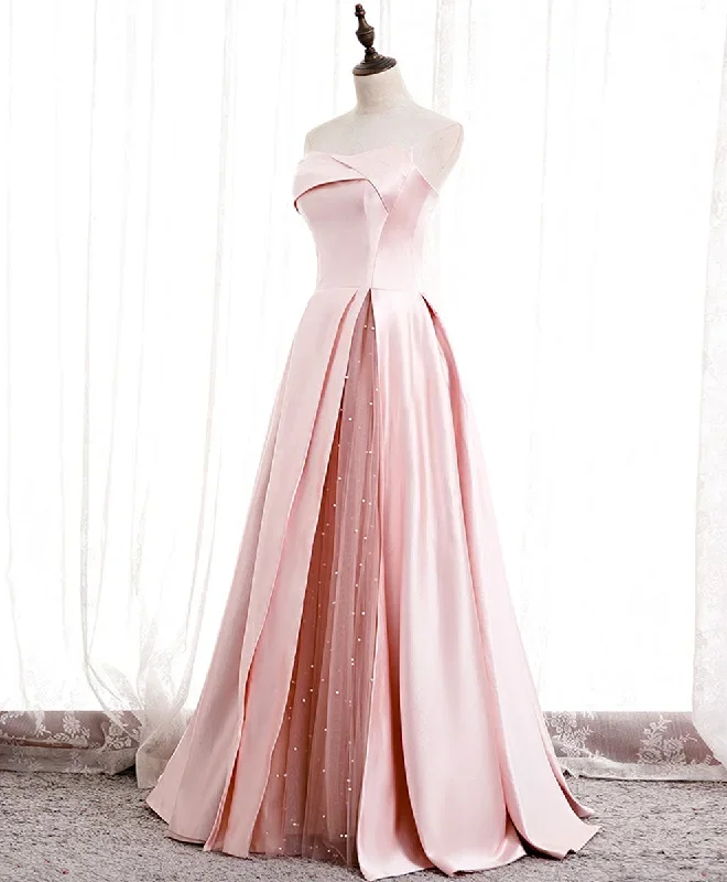 simple-pink-satin-long-prom-dress-pink-bridesmaid-dress