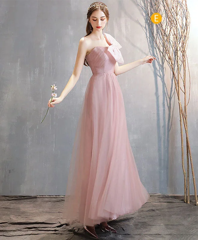 simple-pink-tulle-long-prom-dress-pink-tulle-bridesmaid-dress-1