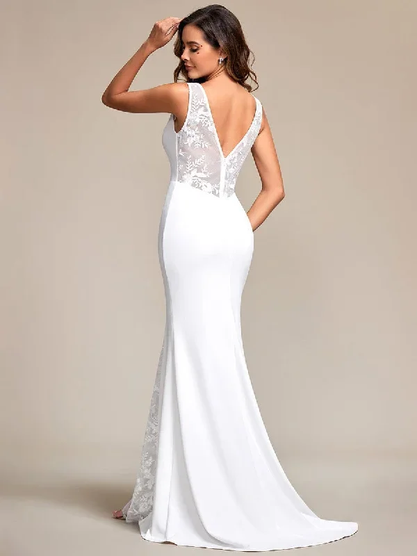 sleeveless-polyester-mermaid-wedding-dress-with-lace-adorned-back-eh01943