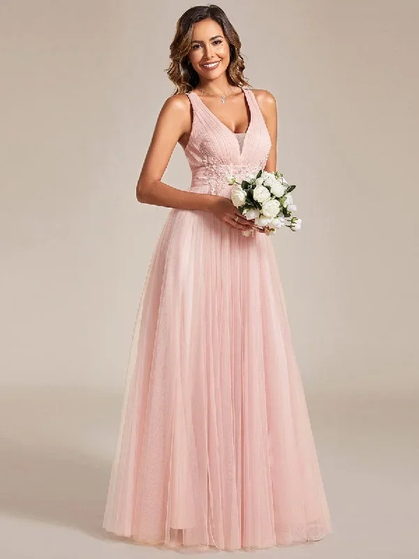 sleeveless-waist-applique-cross-back-straps-tulle-bridesmaid-dress-es01946