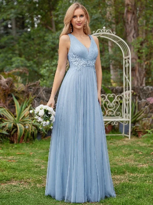 sleeveless-waist-applique-cross-back-straps-tulle-bridesmaid-dress-es01946