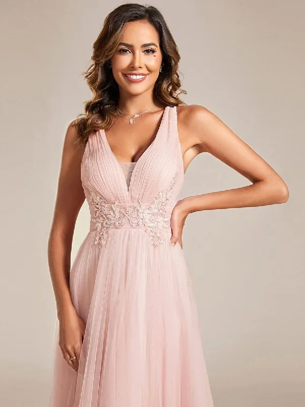 sleeveless-waist-applique-cross-back-straps-tulle-bridesmaid-dress-es01946