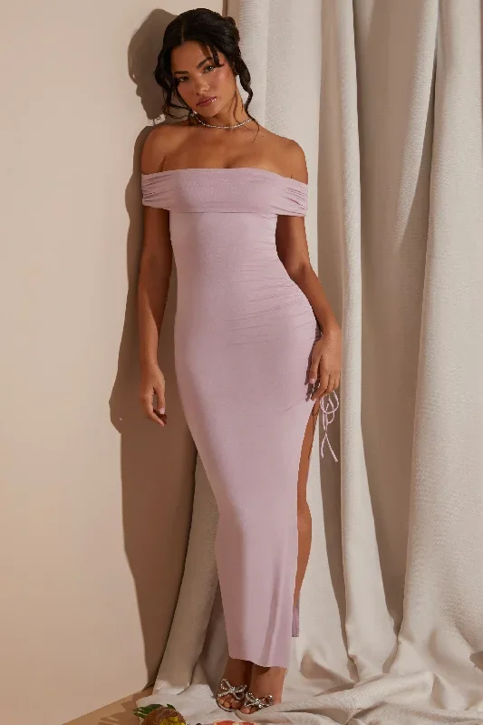 solange-off-the-shoulder-side-ruching-high-slit-maxi-dress-blush