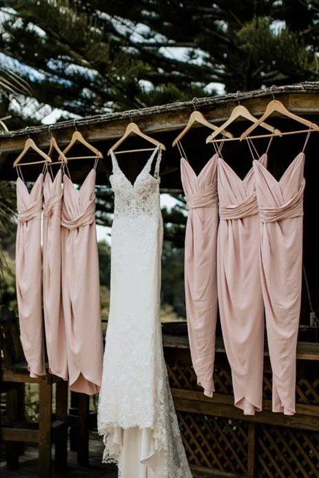 spaghetti-straps-pink-wrap-bridesmaid-dress