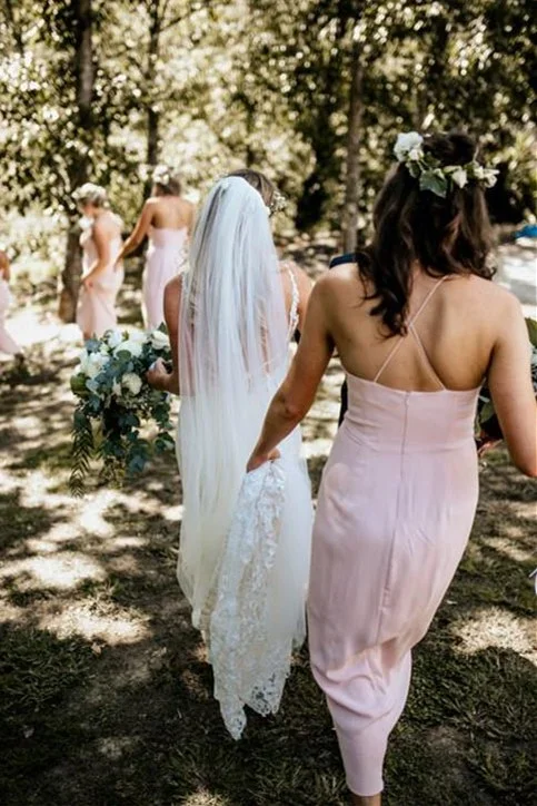 spaghetti-straps-pink-wrap-bridesmaid-dress