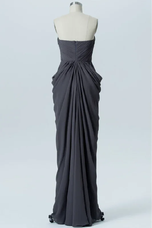 sweetheart-grey-rushed-sheath-bridesmaid-dress