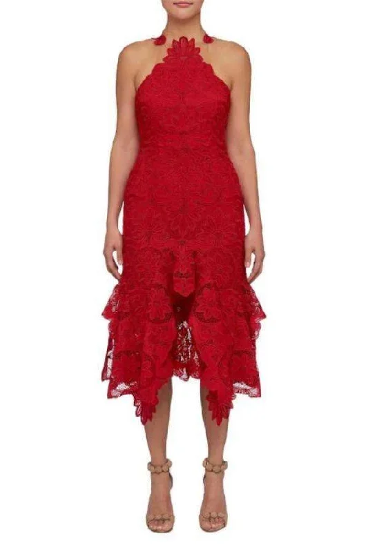 BUY IT THURLEY Waterlily Midi Dress (Red)