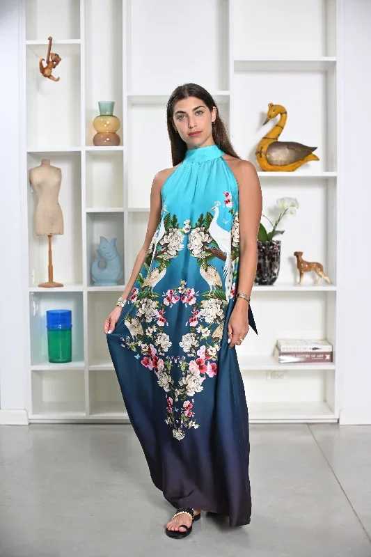 Tinkerbell Maxi Dress - Peacock Turquoise