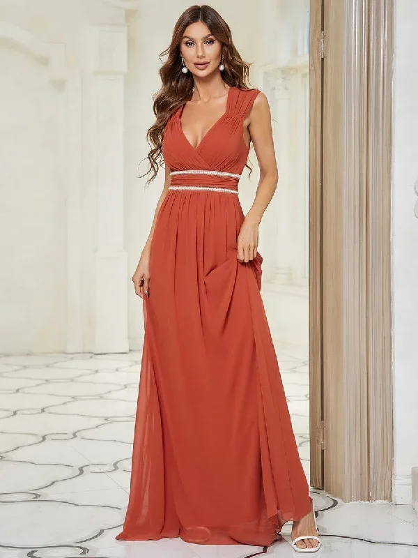 v-neck-sleeveless-beaded-belt-chiffon-a-line-evening-dress-ep08698