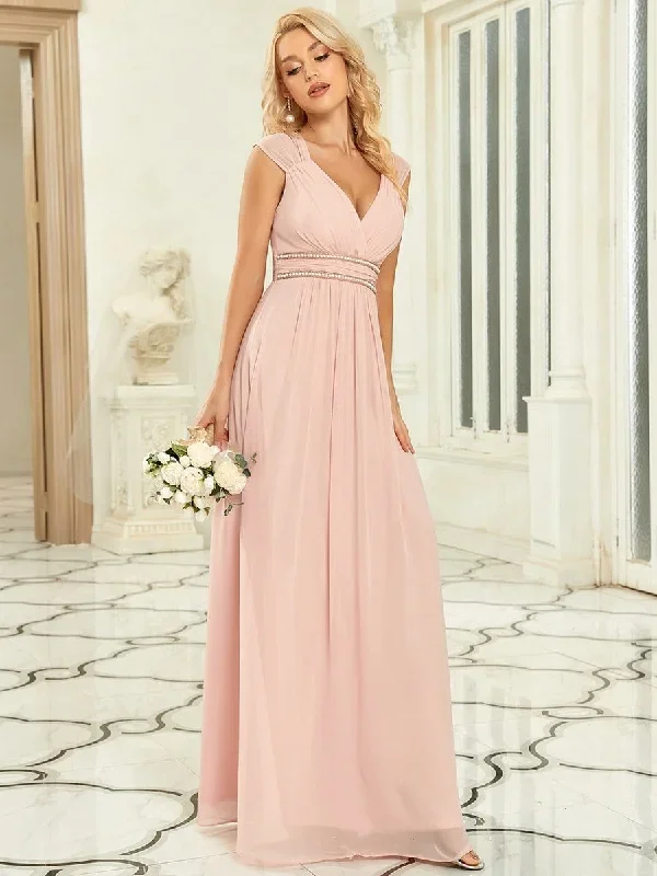 v-neck-sleeveless-beaded-belt-chiffon-a-line-evening-dress-ep08698