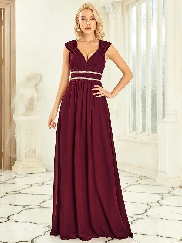 v-neck-sleeveless-beaded-belt-chiffon-a-line-evening-dress-ep08698