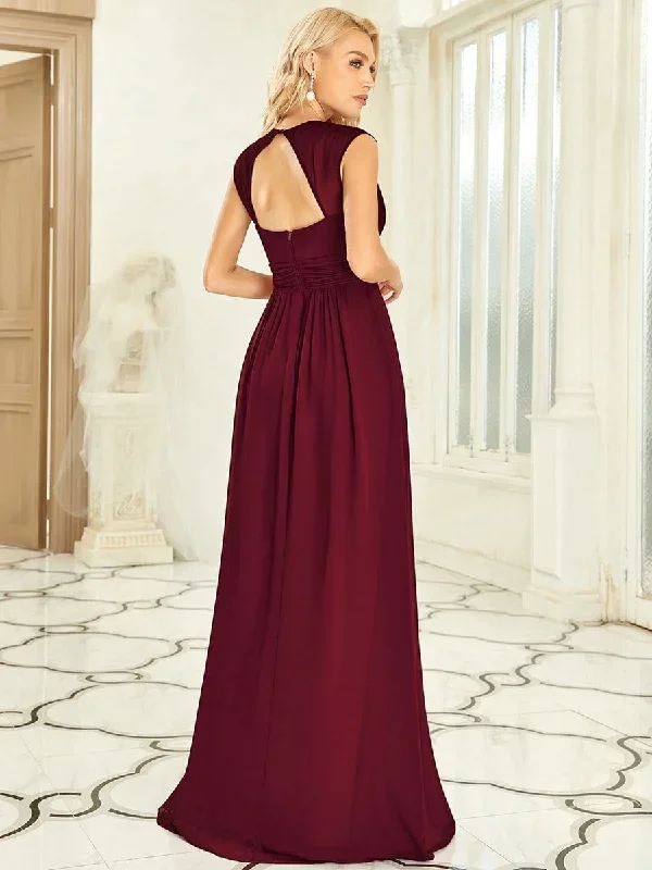 v-neck-sleeveless-beaded-belt-chiffon-a-line-evening-dress-ep08698