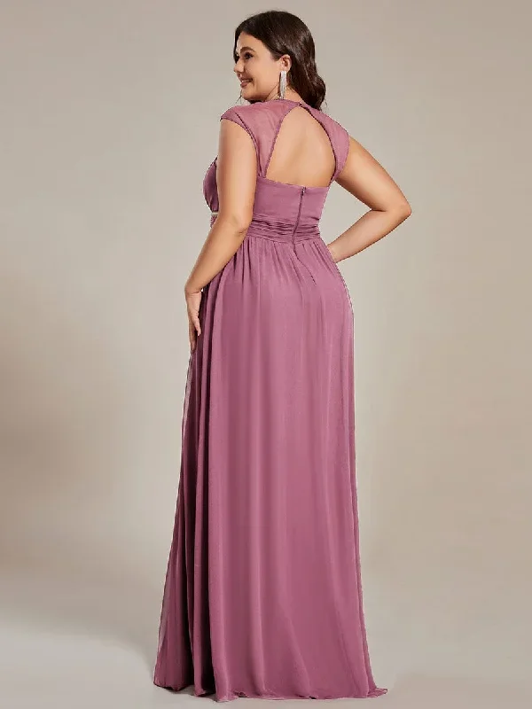 v-neck-sleeveless-beaded-belt-chiffon-a-line-evening-dress-ep08698