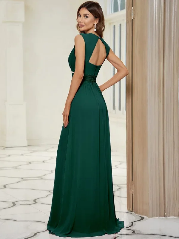 v-neck-sleeveless-beaded-belt-chiffon-a-line-evening-dress-ep08698