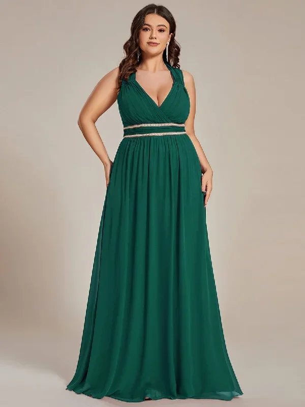 v-neck-sleeveless-beaded-belt-chiffon-a-line-evening-dress-ep08698