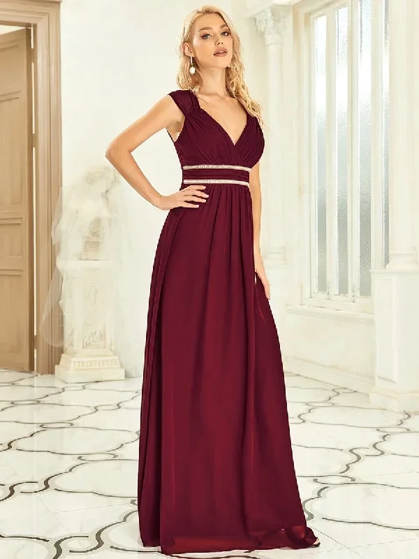 v-neck-sleeveless-beaded-belt-chiffon-a-line-evening-dress-ep08698