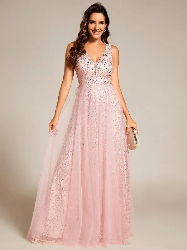 v-neck-sleeveless-high-waist-see-through-sequin-tulle-evening-dress-ee02163