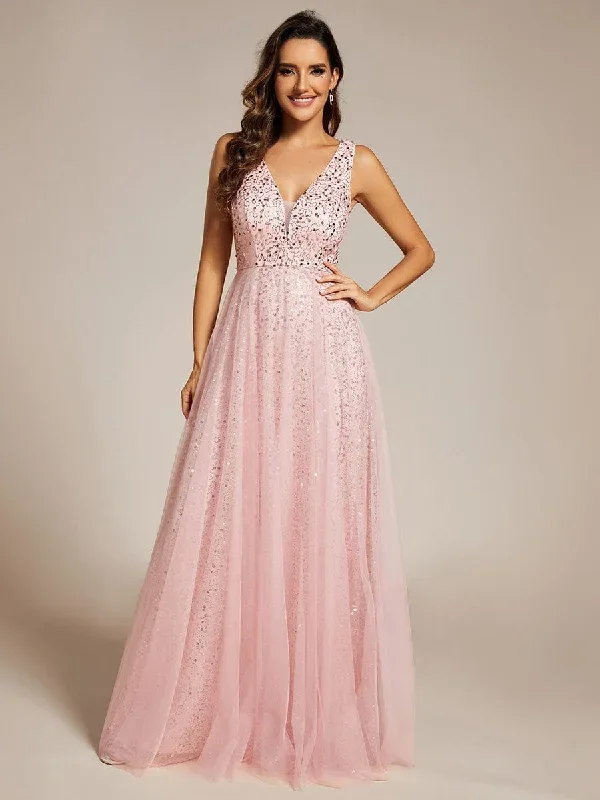 v-neck-sleeveless-high-waist-see-through-sequin-tulle-evening-dress-ee02163