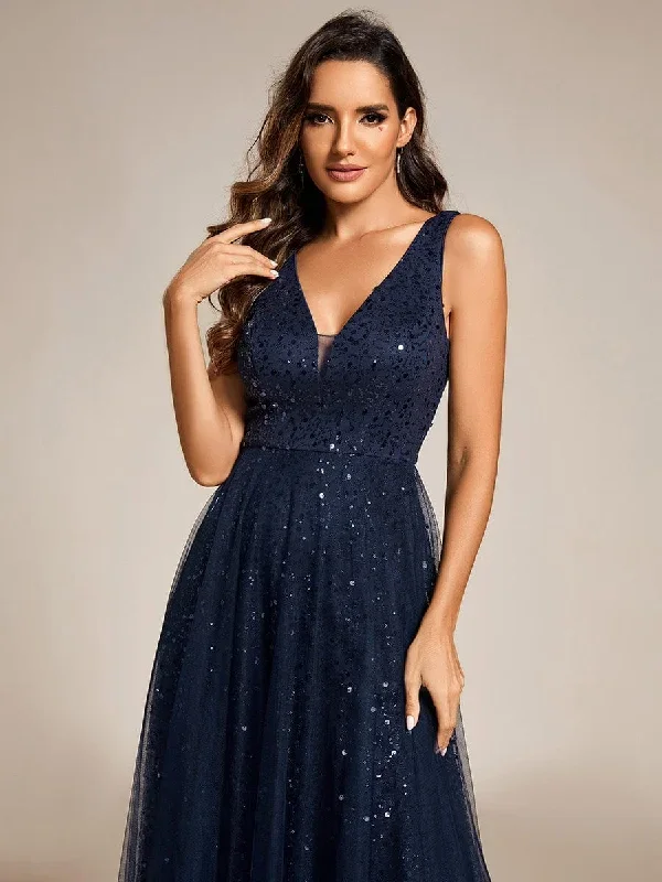 v-neck-sleeveless-high-waist-see-through-sequin-tulle-evening-dress-ee02163