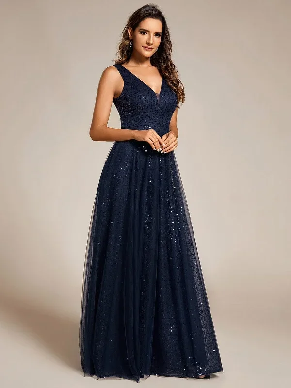 v-neck-sleeveless-high-waist-see-through-sequin-tulle-evening-dress-ee02163