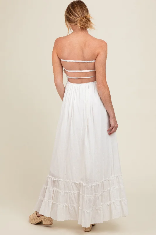 white-smocked-cutout-back-maternity-maxi-dress