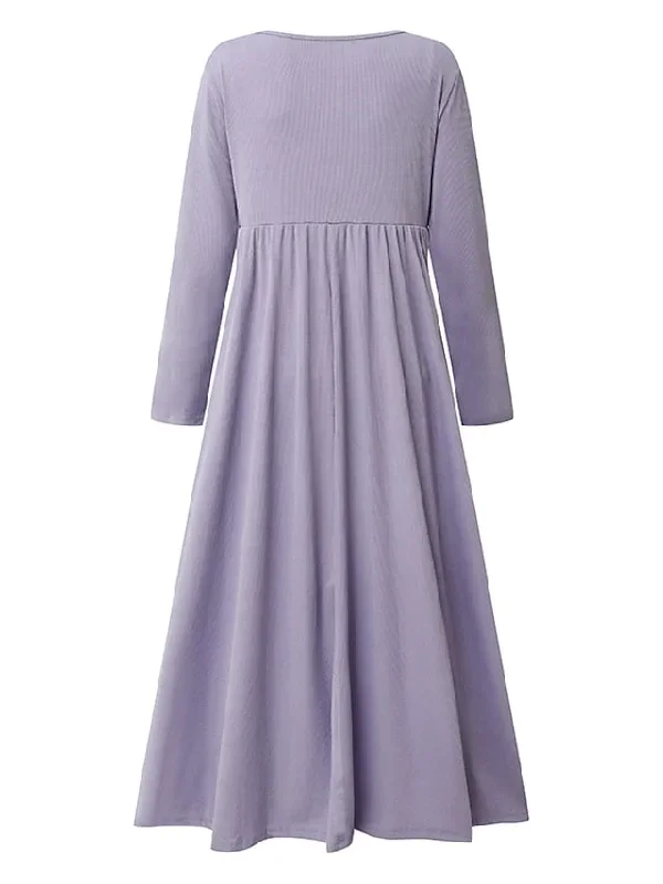 womens-casual-dress-summer-dress-pleated-dress-plain-ruched-button-v-neck-midi-dress-fashion-mature-outdoor-street-half-sleeve-loose-fit-white-purple-green-summer-spring-s-m-l-xl-xxl