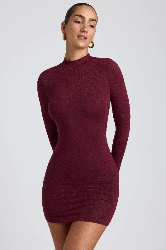 yara-high-neck-mini-dress-plum