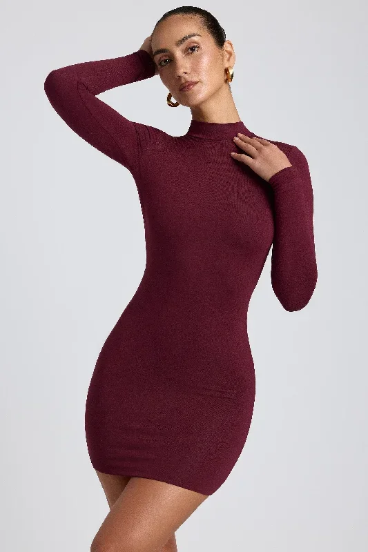 yara-high-neck-mini-dress-plum